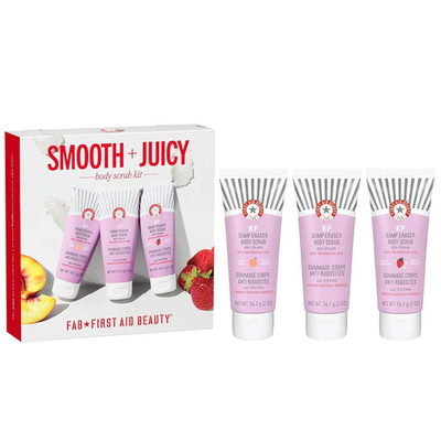 First Aid Beauty Smooth and Juicy Scrub Kit   3 Kp-Körperpeelings Im Reiseformat