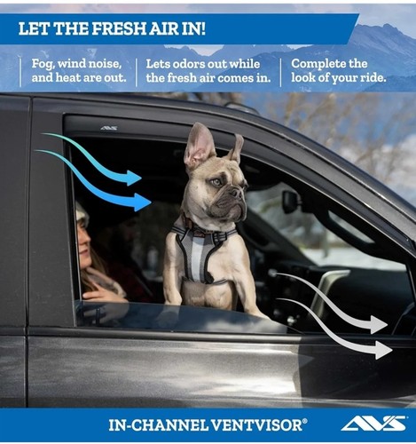 AVS Smoke Rain Guards Vent Visors In-Channel for 2013-2018 Hyundai Santa Fe SUV - Picture 3 of 8