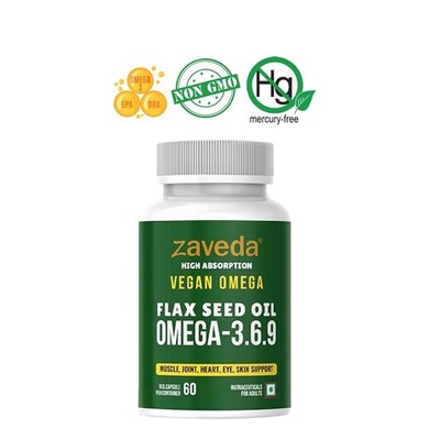 Veg.an Omega 3 6 9 Flaxseed Oil 60 Veg Capsules