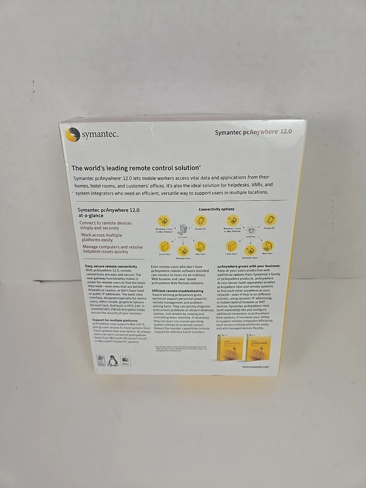 Symantec pcAnywhere 12.0 - Single User Remote Control Software (Brand New) - Image 2 of 4
