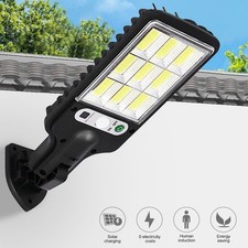 6000W LED Solar Street Wall Light Outdoor Garden PIR Motion Sensor Security Lamp