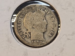 1900 O New Orleans BARBER 90% SILVER DIME 10C COIN TOUGH DATE