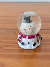 Mini Snowman Snow Globe from Unknown - Holiday Decor Plastic, Glass, Water, Gli