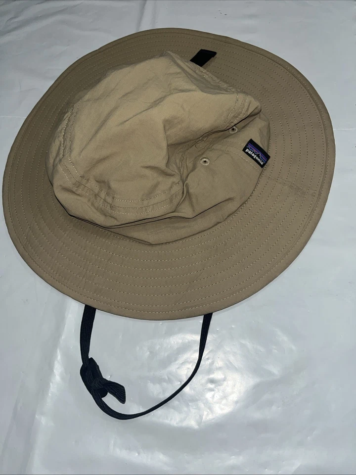 Patagonia Boonie TAN BUCKET HAT Nylon Cap boys Medium Outdoors Hiking Camping M - Image 3 of 4
