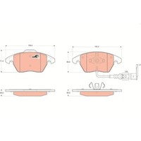 Bremsbelagsatz Scheibenbremse Trw GDB1550 Cotec FüR Seat Skoda Vw Vw (Svw) Audi