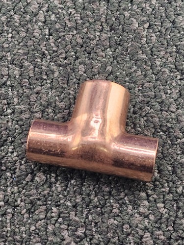(QTY 5) MUELLER 1" TEE COPPER PIPE WROT BRASS TEE FITTING 1" x 1" x 1"