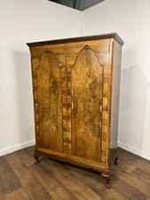 Vintage Walnut Two Door Wardrobe