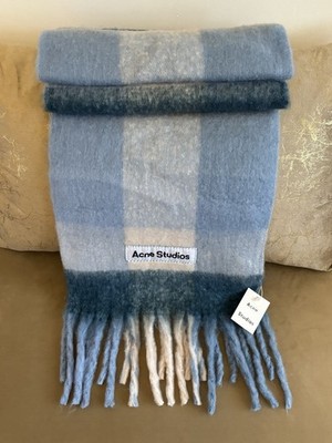 Acne Studios Schal aus Wolle Blau