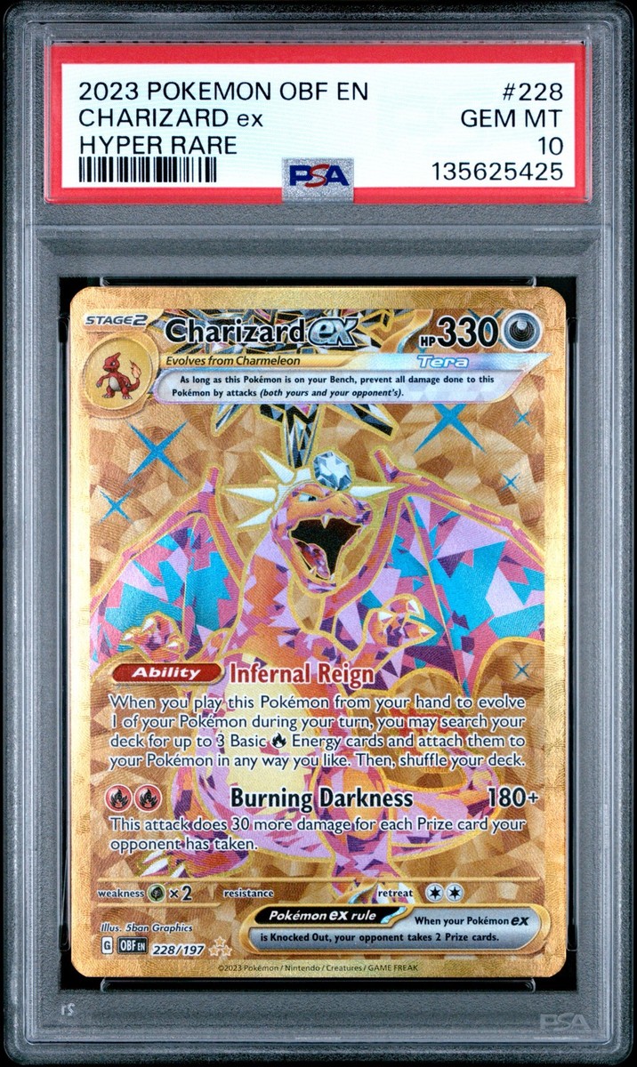 PSA 10 Charizard Ex Secret Rare #228 2023 Pokemon Obsidian Flames