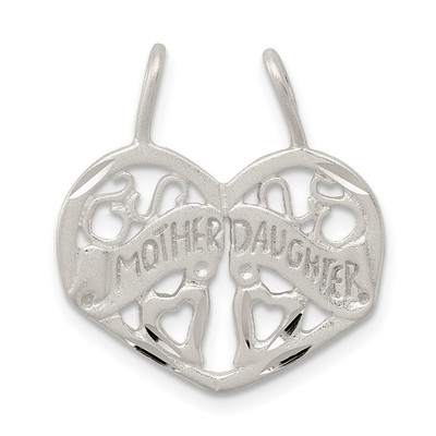 925 Sterling Silber Mutter Tochter 2 Stück Break Apart Halskette Charm Anhänger