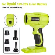 Cordless Jet Blower For Ryobi 18V Battery Adjustable Airflow 210W High Speed