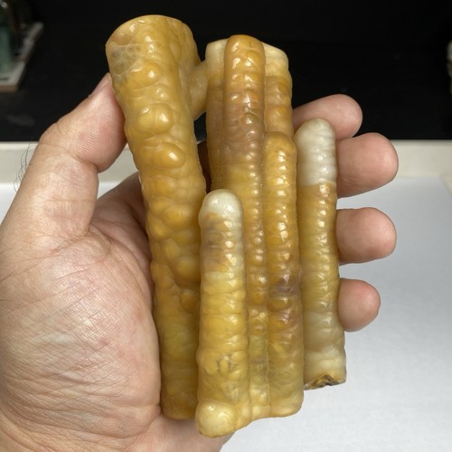248gr Extreme Rare Beautifull Stalactite Cluster Chalcedony polished Indonesia - Picture 2 of 20
