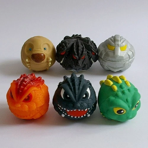 Bandai Godzilla Ball set of 6 - Mechagodzilla, Death Ghidorah, Mothra Larvae
