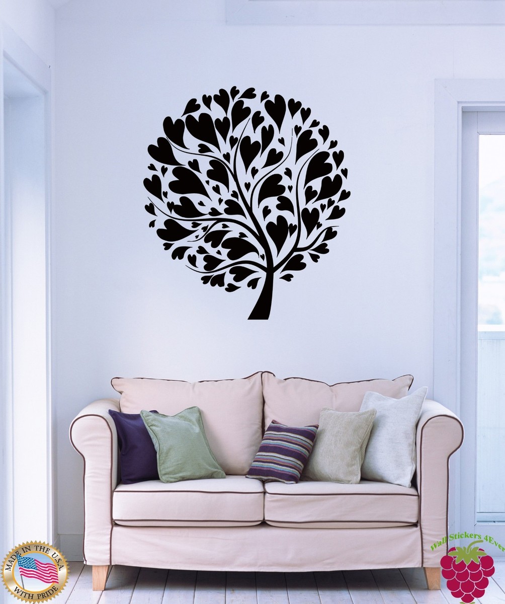 ❤︎M❤︎ Wall Sticker Tree Hearts Love Romantic Decor for Bedroom