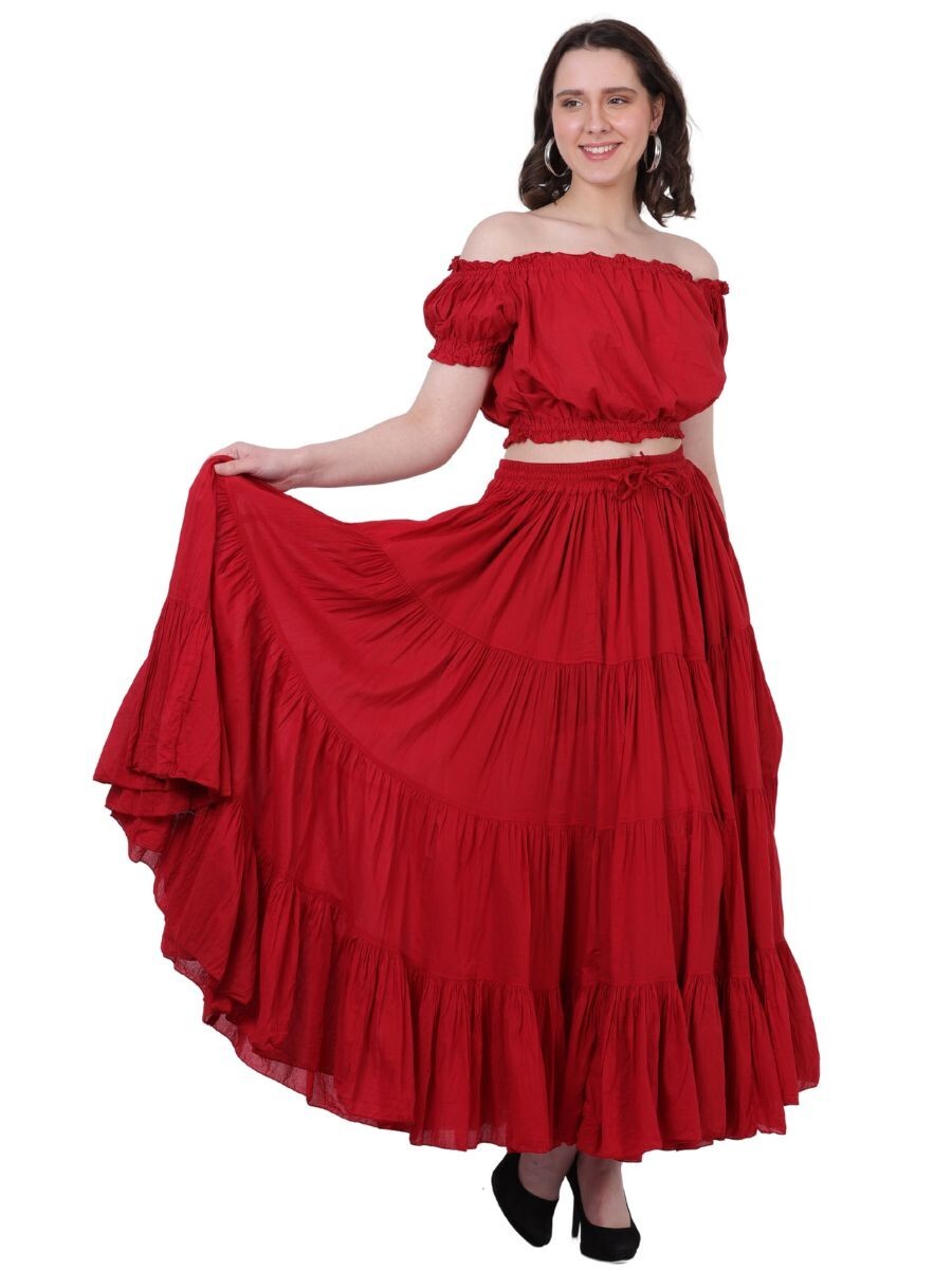 Wevez Estilo Oriental Baile 25 Yardas Faldas Estilo Flamenco