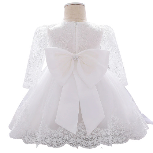 Vestido de Bautizo para Niña Rosie II Blanco Elegante con Tul y Encaje