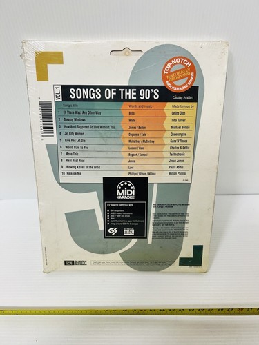 Song ’S Of The ‘90 Midi Karaoké Disquette Ordinateur Personnel Software Neuf - Photo 2/2