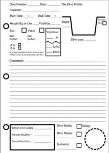 dive log book pages template dive log book pages template