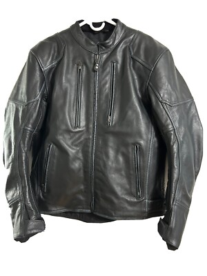 Street Steel Men's Armored Motorcycle Genuine Leather Jacket