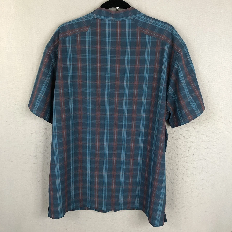 Camisa Royal Robbins Para Hombre XL Azul Rosa A Cuadros Rendimiento Senderismo Gorpcore Foto 2 de 4
