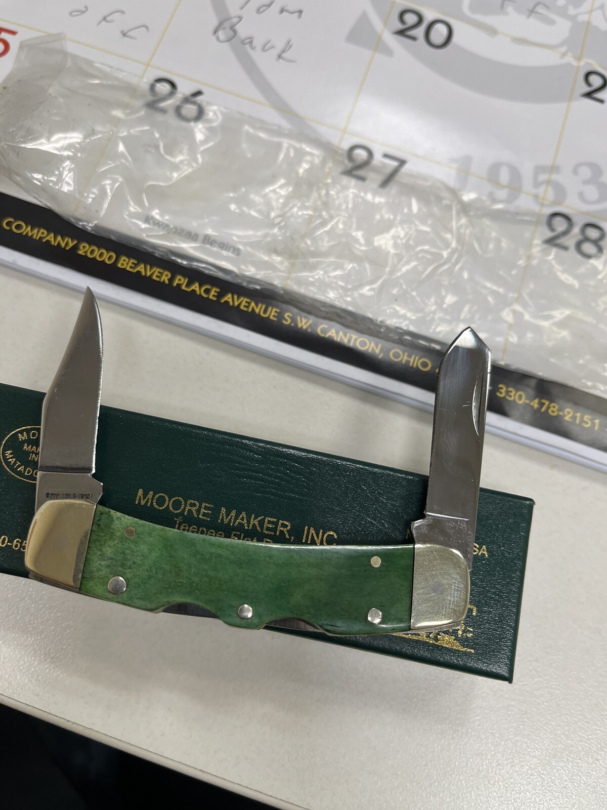 moore maker pocket knives Double Lock Back READ eBay