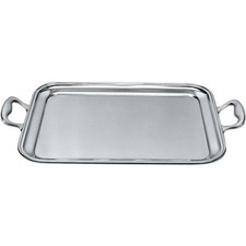 Alessi Vassoio rettangolare con manici in acciaio cm.40x32