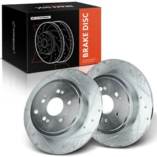 A-Premium 2x Drilled Brake Rotors Rear for Honda Ridgeline 2006 2007 2008-2014