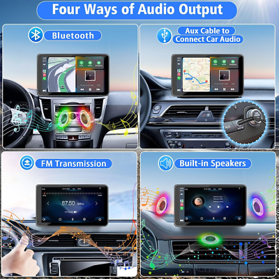 Hodozzy Draadloos Carplay Android Auto Draagbare Scherm, 7 Inch Touchscreen met AirPlay/Mirror Link, Auto Multimedia Speler Bluetooth Display Hodozzy Draadloos Carplay Android Auto Draagbare Scherm, 7 Inch Touchscreen met AirPlay/Mirror Link, Auto Multimedia Speler Bluetooth Display