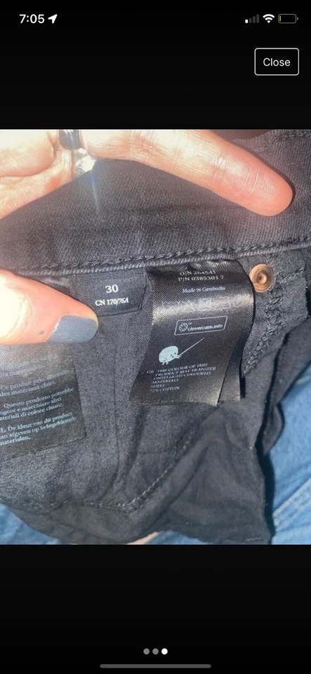 Monki Black Summer Denim Shorts Size30 - Image 3 of 3