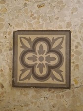 1 Carreau De Ciment Ancien BOCH Freres Beau Décor Floral Au Choix Parmi 23