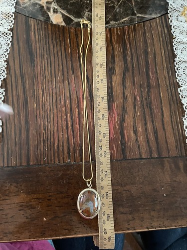30X25mm Red Jasper GP 18” Snake Chain Necklace - Picture 2 of 2