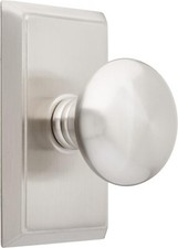 Emtek 8121PUS15 Providence Door Set with Round Brass Knobs Passage in Satin Nick