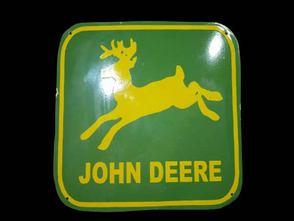 Porcelain John Deere Enamel Metal Sign Size 14 