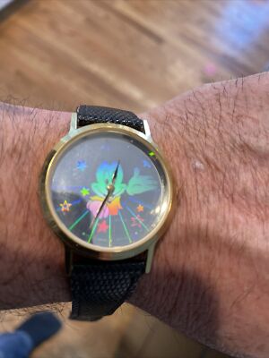 DISNEY LORUS QUARTZ MICKEY MOUSE HOLOGRAM WATCH, VTG Tested