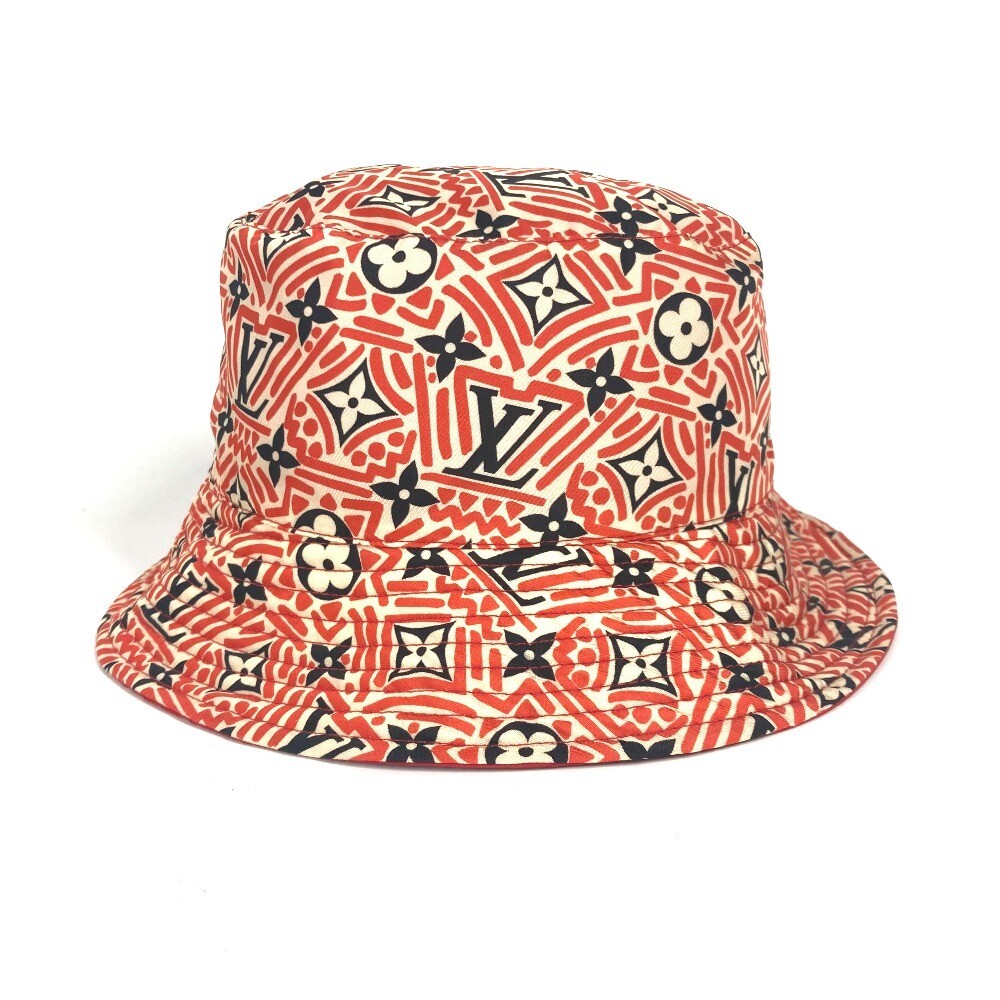 Louis vuitton M76537 Creme Rouge Monogram Bucket Hat Bob Hat  display picture 1