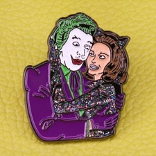 The Joker & Catwoman Devious Friends Metal Enamel 1.5" Pin