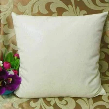 One-Piece Genuine Pillow Cover White Soft Lambskin Stylish Leather Cushion Décor