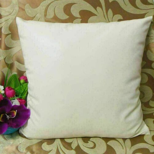 One-Piece Genuine Pillow Cover White Soft Lambskin Stylish Leather Cushion Décor - Picture 1 of 3