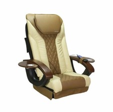 SHIATSULOGIC Pedicure Chair Vibration Cover 2-Tone Cappuccino/Sand Seat Cushion