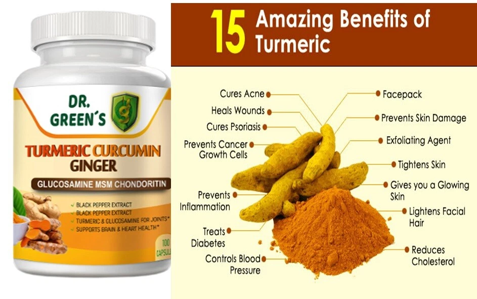 Cúrcuma Curcumina Soporte Articular Colágeno Glucosamina Condroitina 220 Foto 4 de 4