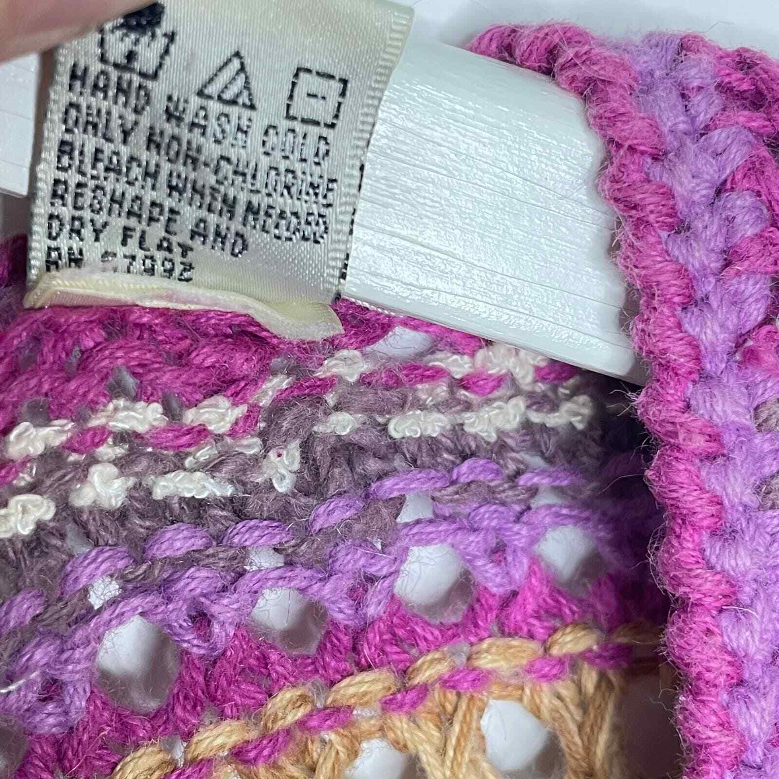 Vtg SIGRID OLSEN Hand Knit Fuchsia Purple Crochet… - image 6