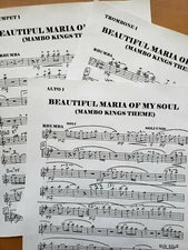 BEAUTIFUL MARIA OF MY SOUL Instrumental Big Band Chart Arrangement Sheet Music