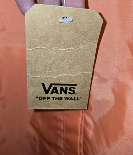 NWT Vans Off The Wall Skate Coach’s Jacket Lined LG Heavy Windbreaker Orange - Picture 10 of 13