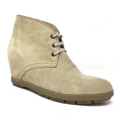Prada Logo Ankle Boots Booties Shoes Womens Size 8.5 US 38.5