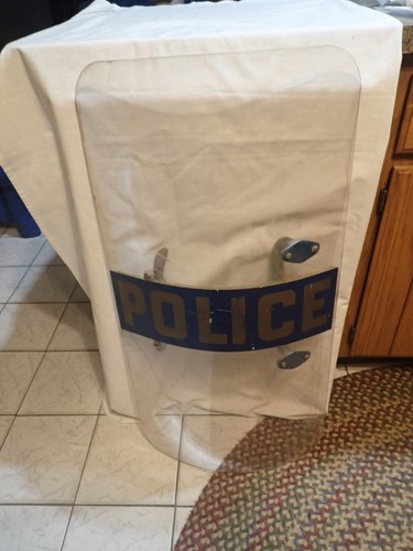 Vintage Riot Shield Police Tactical Protest Collectible Stage Prop -36" clear - Picture 11 of 12