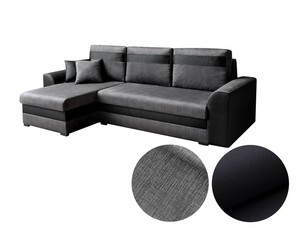 Détails Sur Canapé Dangle Convertible Lit Tissu Microfibre Et Simili Cuir Tommy Gris