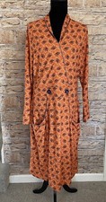 Joe Browns Orange Floral Jersey Midi Dress Pockets Buttons Wrap Collar UK 16 NEW