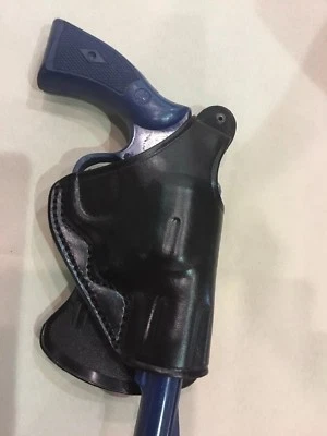 MASTER'S PREMIUM LEATHER Leather PADDLE Holster for S&W K Frame REVOLVER, RUGER GP100 (#3212 BLK)