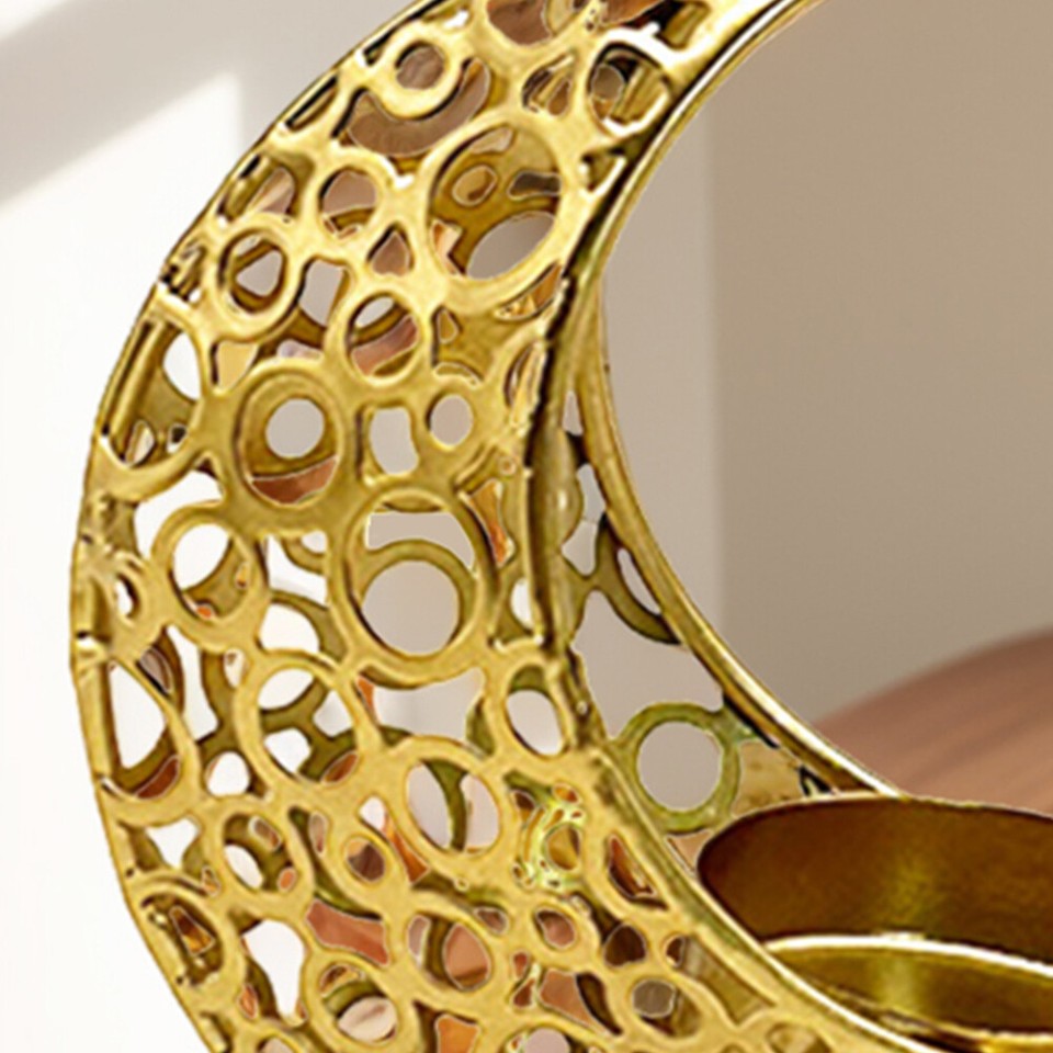 Eid Mubarak Candle Holder Moon Ramadan Tea Light Holder Home Table