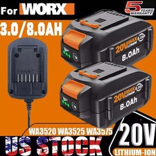 1-2PACK For Worx WA3578 Power Battery Charger 20V 8.0Ah WA3520 WA3525 WA3575